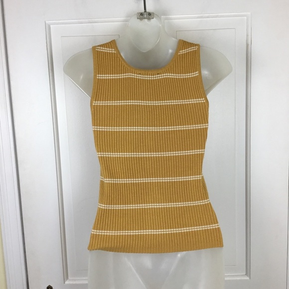Freshman 1996 Sleeveless Sweater Tank Top Knit Striped Y2K - Picture 2 of 7